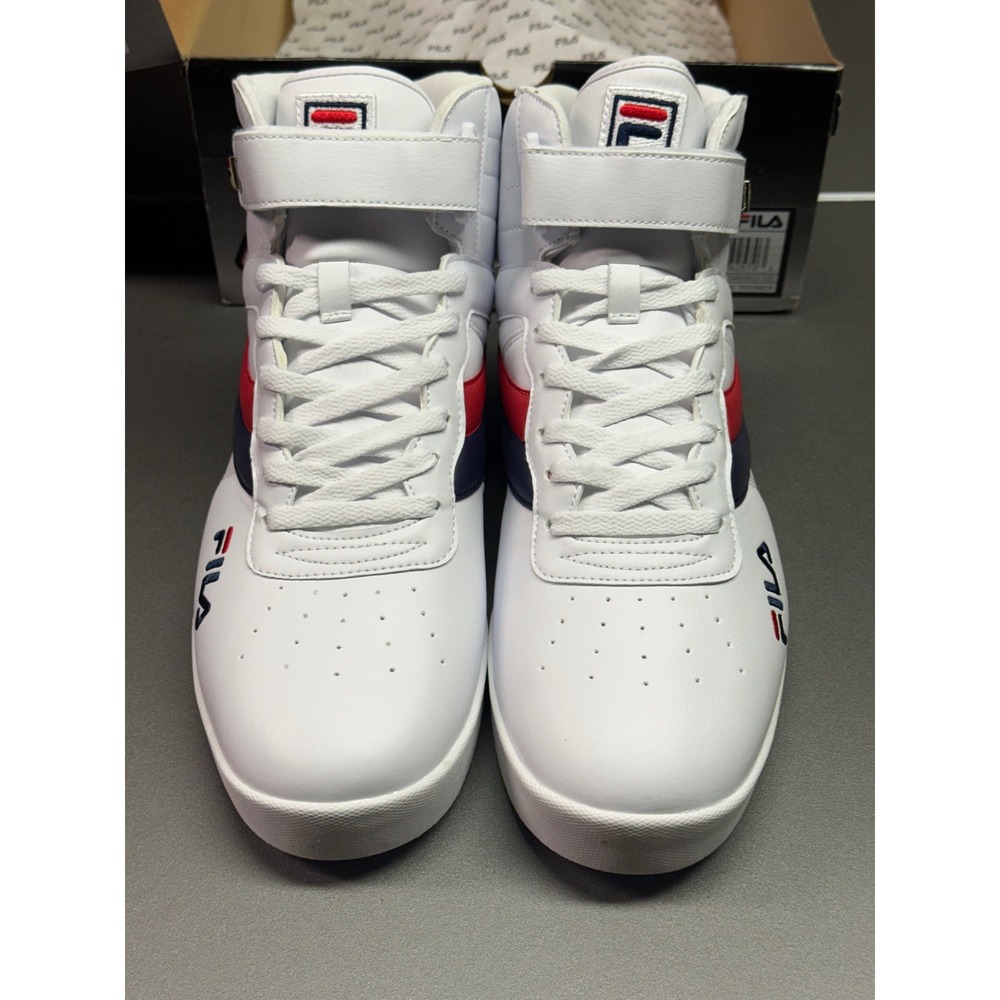 Fila Vulc 13 Reverse Flag Mens White Navy Red High Top Sneakers 1CM00802-125‎ 12